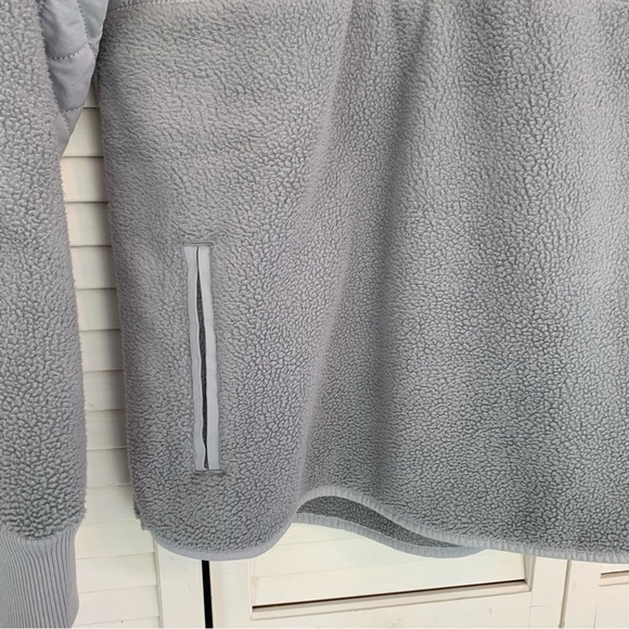 NWT Abercrombie Kids Girl Fleece Snap Pullover Jacket Gray 15/16 Kangaroo Pocket - Picture 16 of 16
